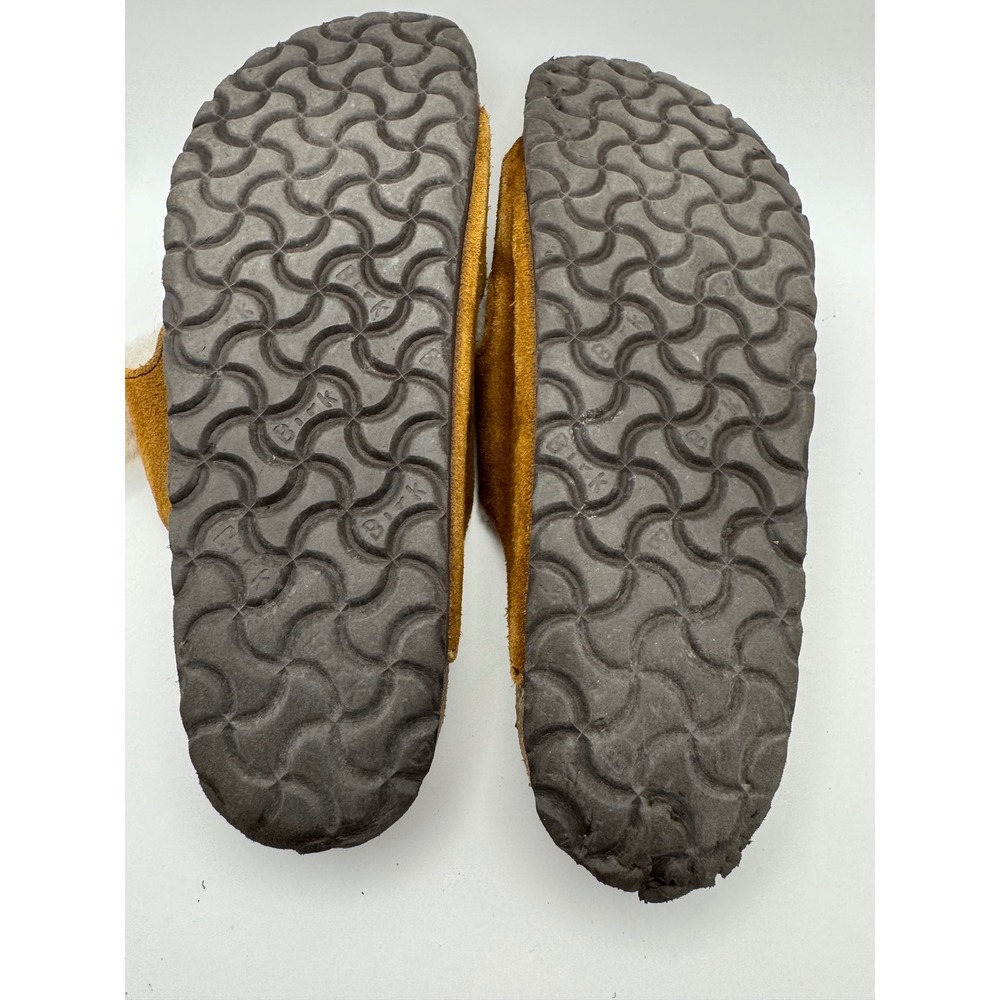 Birkenstock Arizona Shearling Suede Sandals Mink Brown 40 L9 M7 - Picture 7 of 9